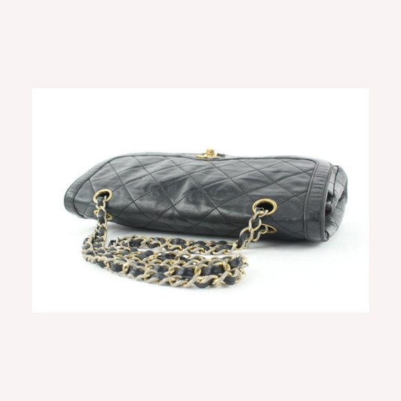 Chanel Rare Quilted Black Lambskin Limited CC Classic Chain Flap Bag 2CAS1115 - Picture 7 of 12